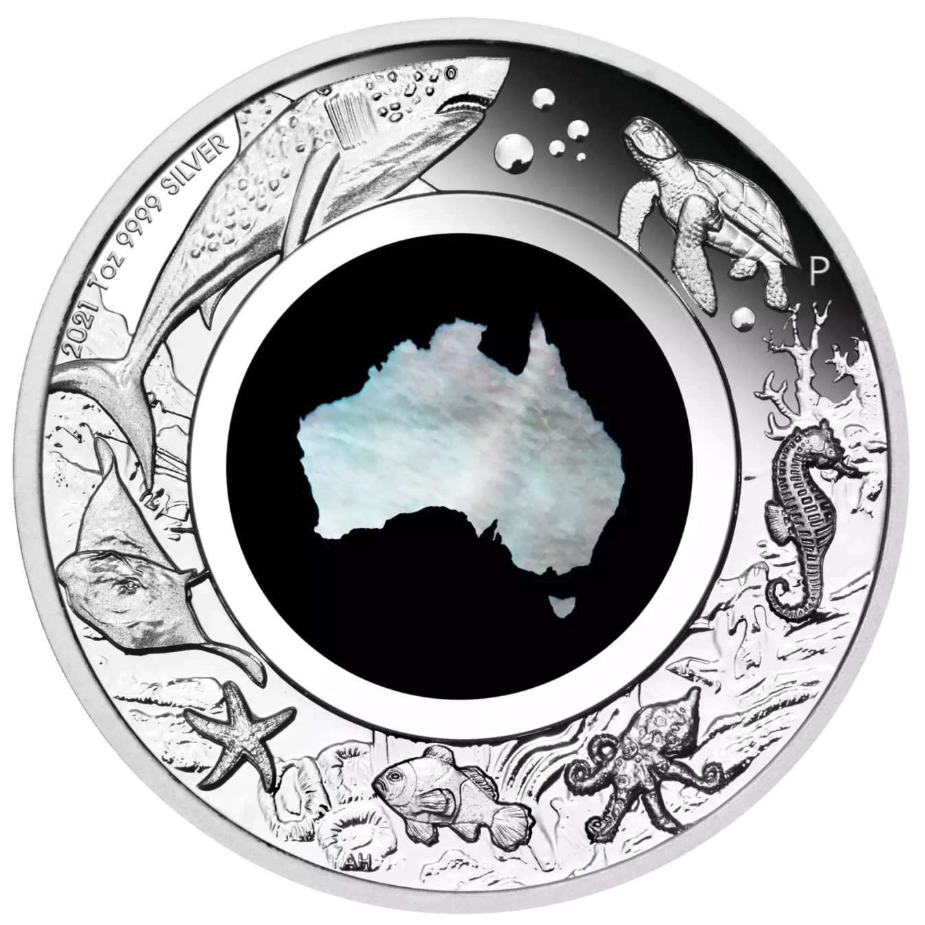 Australian 2021 1oz Silver Proof $1 MOTHER OF PEARL Coin Great Southern Land