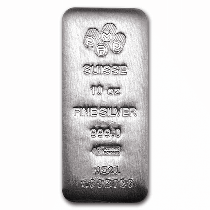 10 Oz Silver Cast Bar – PAMP Suisse
