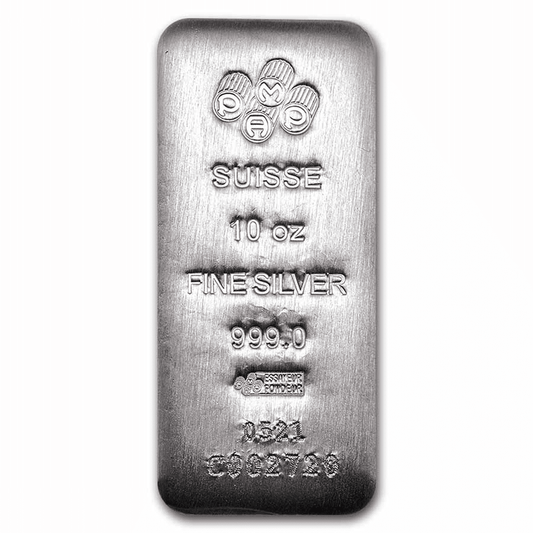 10 Oz Silver Cast Bar – PAMP Suisse