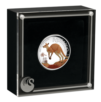 2024 $1 Australian Kangaroo 1oz Silver Proof High Relief Coloured Coin