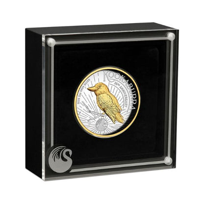 2025 Australian Kookaburra 2oz Silver Proof High Relief Gilded Coin