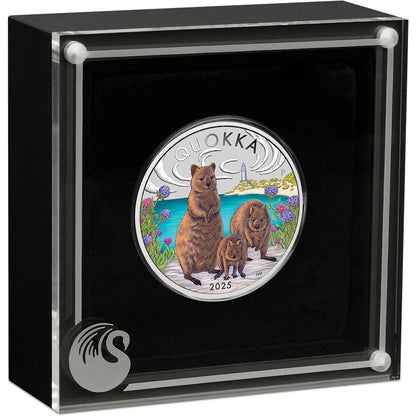 2025 Australian Quokka 1oz Silver Coloured Coin