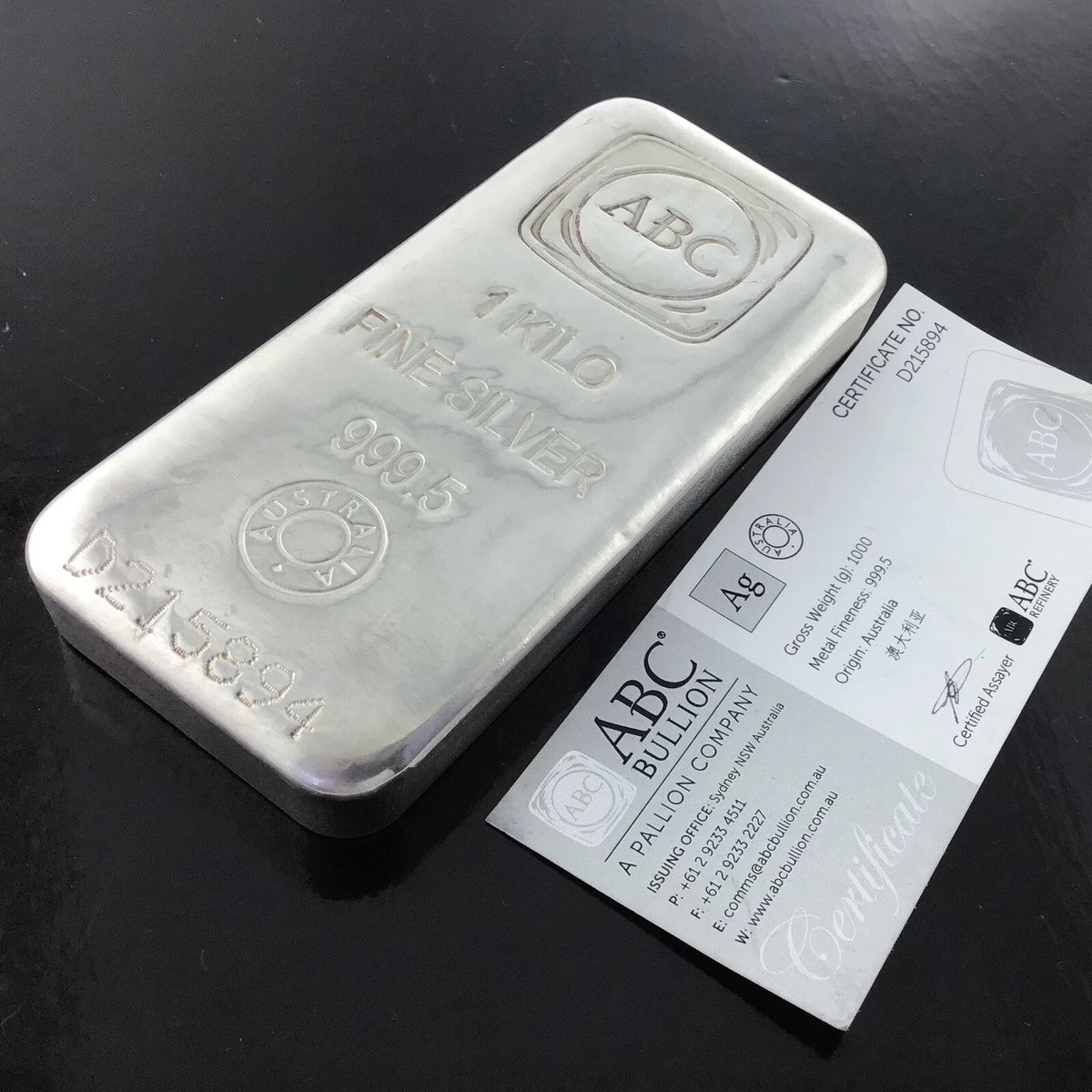 ABC 1kg Silver bars