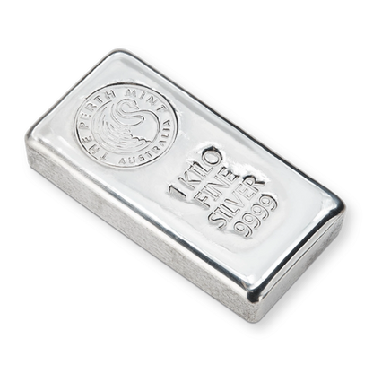 1kilo Perth Mint Cast Silver Bullion Bar (NEW DESIGN)