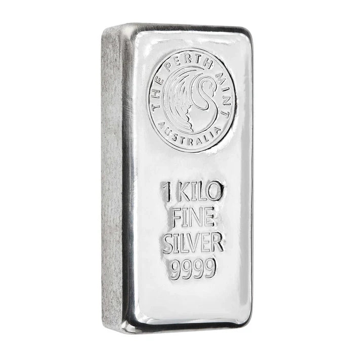 1kilo Perth Mint Cast Silver Bullion Bar (NEW DESIGN)