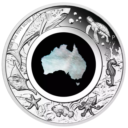 Australian 2021 1oz Silver Proof $1 MOTHER OF PEARL Coin Great Southern Land