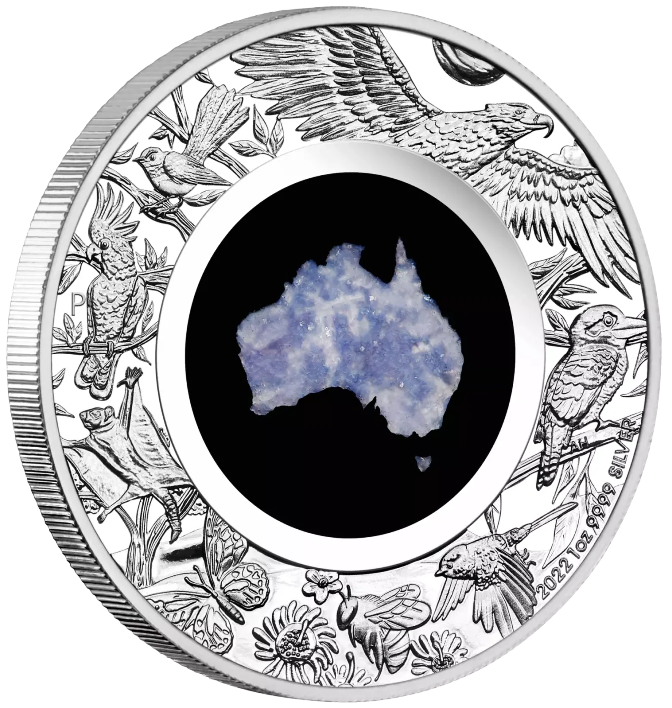 Australian 2022 1oz Silver Proof $1 LEPIDOLITE Coin Great Southern Land