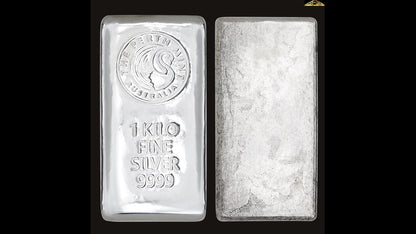 1kilo Perth Mint Cast Silver Bullion Bar (NEW DESIGN)