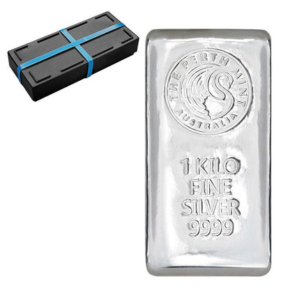 1kilo Perth Mint Cast Silver Bullion Bar (NEW DESIGN)