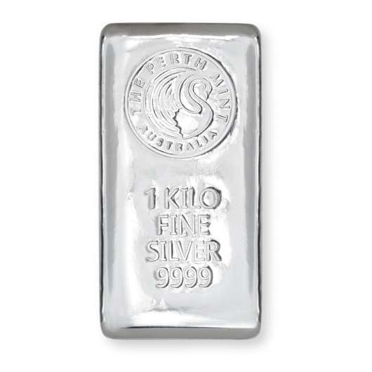 1kilo Perth Mint Cast Silver Bullion Bar (NEW DESIGN)