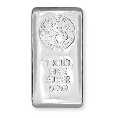 1kilo Perth Mint Cast Silver Bullion Bar (NEW DESIGN)