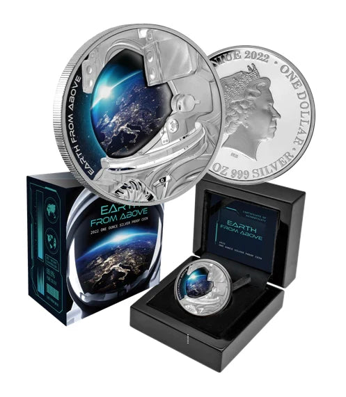 2022 EARTH FROM ABOVE 1 Oz Silver Coin 1$ Niue