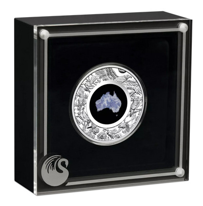 Australian 2022 1oz Silver Proof $1 LEPIDOLITE Coin Great Southern Land
